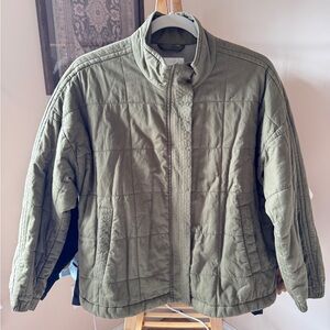 Olive Green Quilted Jacket